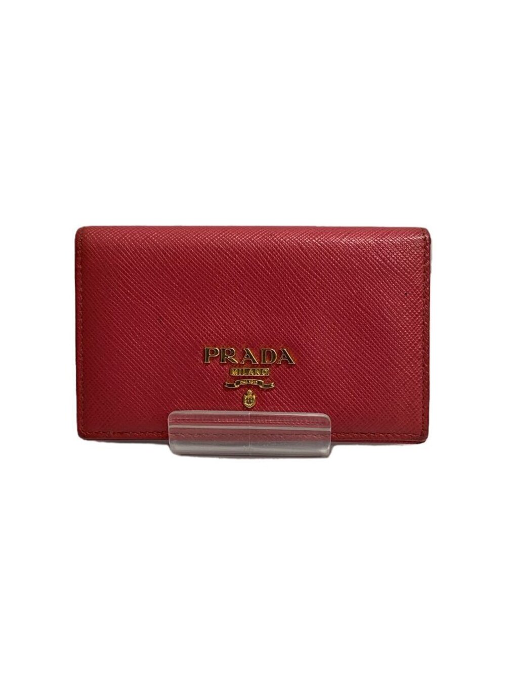 Prada Card Case Wallet Leather Pink